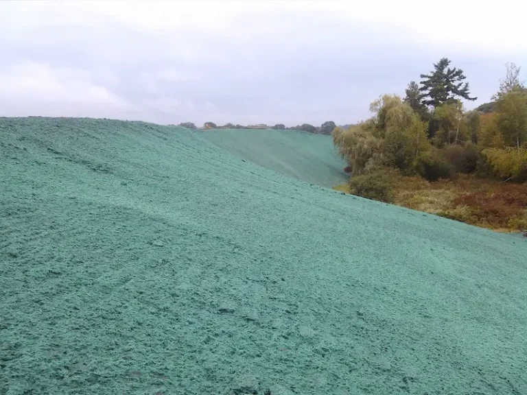 A completed Hydroseeding job on the North Shore of Boston.
